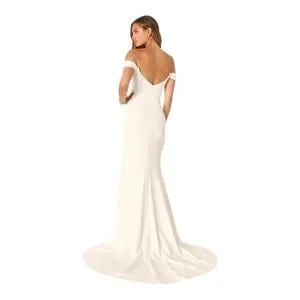 Lulus | Dresses | Lulus Idyllic Perfection White Plunge Mermaid Maxi ...